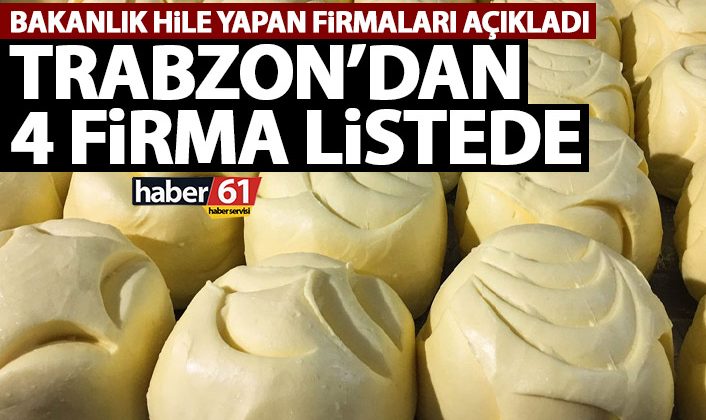 Bakanlık hileli ürünler listesini açıkladı! Trabzon’da bulunan 4 firma da dahil!