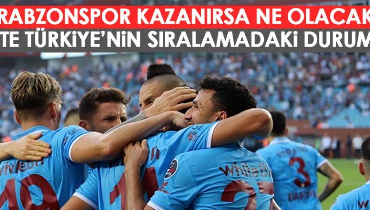 Trabzonspor galip gelirse ne olacak? Türkiye’nin puan durumu açıklandı