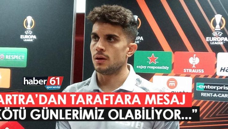 Trabzonspor’un yıldız oyuncusu Bartra, taraftara mesaj verdiZaman zaman kötü günler yaşayabiliyoruz…