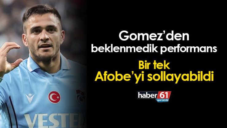 Trabzonspor’da Gomez’in beklenmedik performansı şaşırttı! Sadece Afobe’yi geride bırakabildi