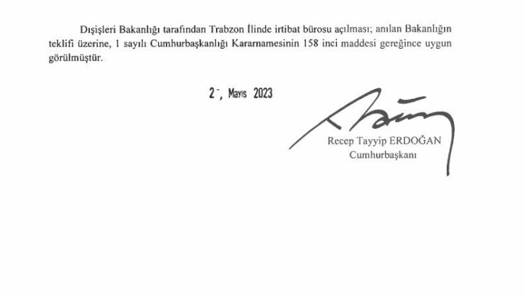 Dışişleri Bakanlığı’nın temsilciliği Trabzon’da faaliyete geçiyor