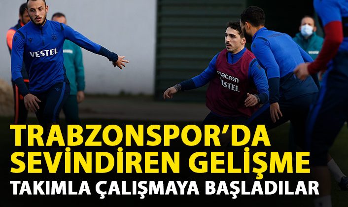 Trabzonspor’da durumları merak edilenleri antrenmana katıldılar |