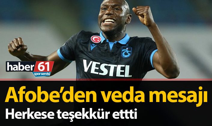 Afobe, Trabzonspor’a veda etti –